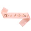 NAUXIUDSJS 30 Fabulous Sash, 30th Birthday Sash, Rose Gold Satin
