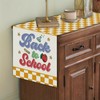 Back to School Table Runner Books Pencil Bufflo Plaid Table