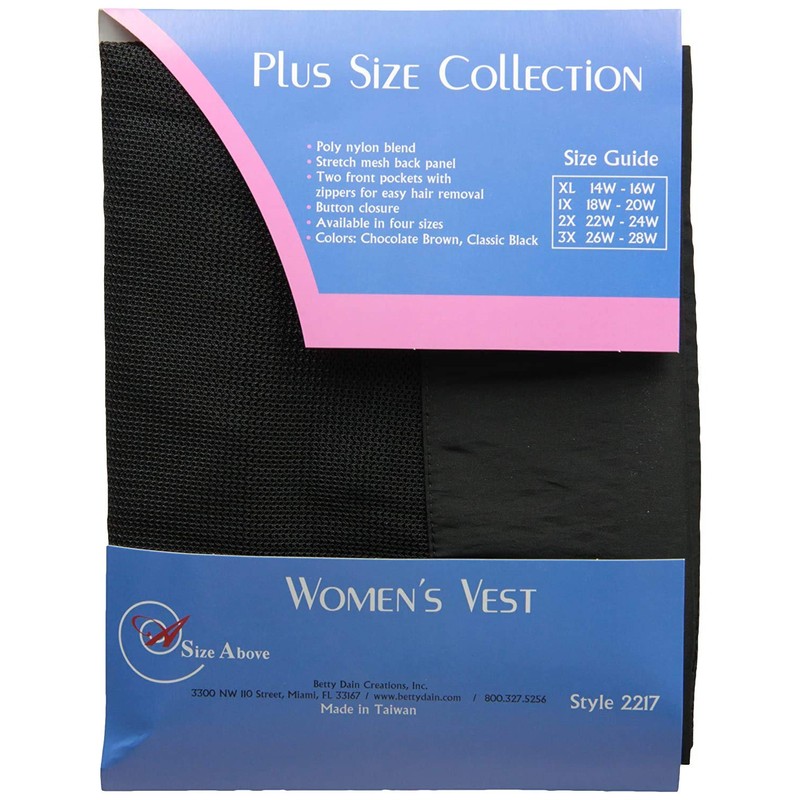 A Size Above Plus Size Women's Stylist Vest, Mesh Vent