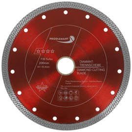 PRODIAMANT Diamond Tile Disc F35 200 mm x 30 mm Bore Turbo for Tiles Ceramic and Natural Stone