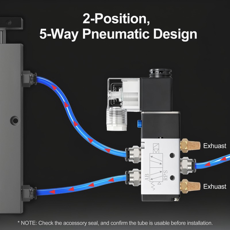 Baomain 4 Station Solenoid Valve Manifold, 12V DC 5 Way
