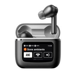 Loluka Touch Screen Earbuds Wireless Bluetooth Earphones 5.4 Waterproof Touchscreen Earbuds with Screen Touch Case Earbud & in-ear Headphones Call Noise Reduction Ear Buds