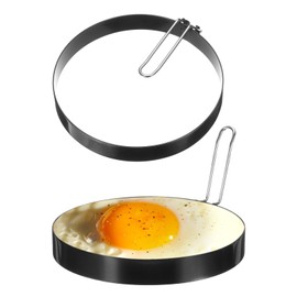 HARFINGTON 2Pcs Egg Rings 6" Stainless Steel Nonstick Pancake Cooking Ring for Griddle Frying Eggs Sandwich Omelets Breakfast