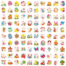 Leesgel 408Pcs Easter Basket Essentials for Kids, Individually Wrapped Glows Easter Temporary Tattoos for Basket Stuffers, Spring Bunny Easter's Egg Fillers for Boys Girls