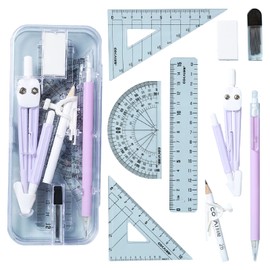ruler and compass set (purple)