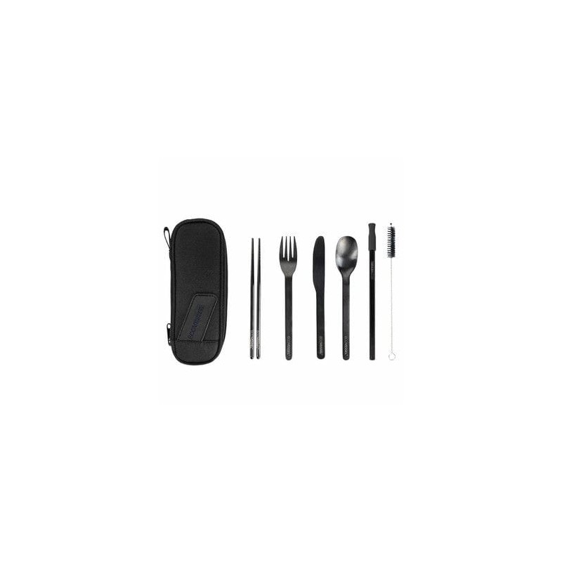 EcoVessel 6 Piece Stainless Steel Utensil Set, Over the Rainbow