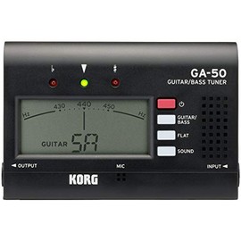 Korg GA-50 Guitar & Bass Tuner (Tuner Specially Designed for Guitarists and Bassists for Precise Tuning) Black