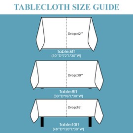 Vidafete 10 Pack 90*156inch Rectangle Tablecloth Polyester Table Cloth，Stain Resistant and Wrinkle Polyester Dining Table Cover for Kitchen Dinning Party Wedding Rectangular Tabletop Decoration(White)