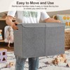 Roobyl Large Toy Box with Flip-Top Lid, Collapsible Storage Organizer