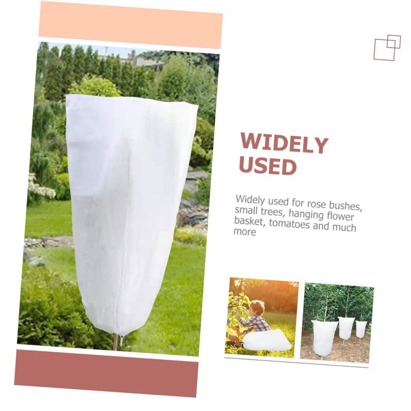 Totority 3pcs Plant Frost Protection Cover with Drawstring Non Woven