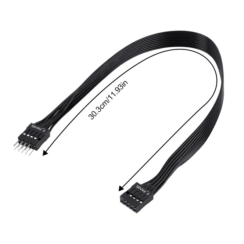 Iesooy Motherboard Front Panel Extension Cables, F Panel 9-Pin Male
