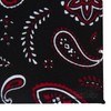 Black with Red All Over Paisley Bandana - Single Piece