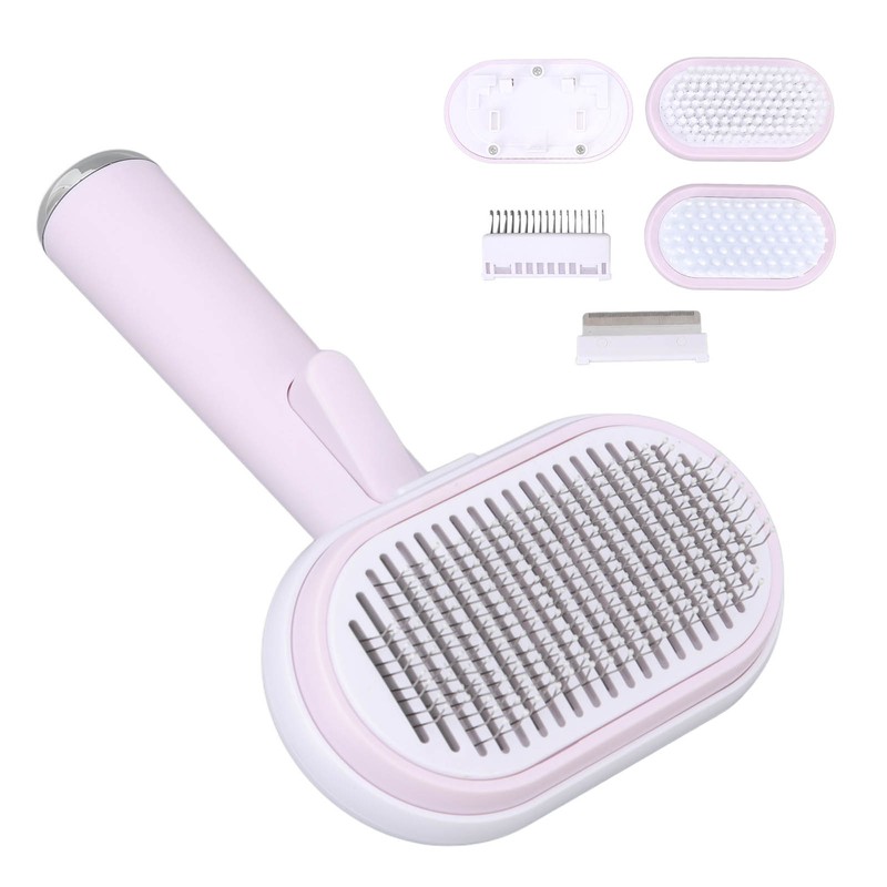 5 in 1 Pet Slicker Brush One Button Hair Removal