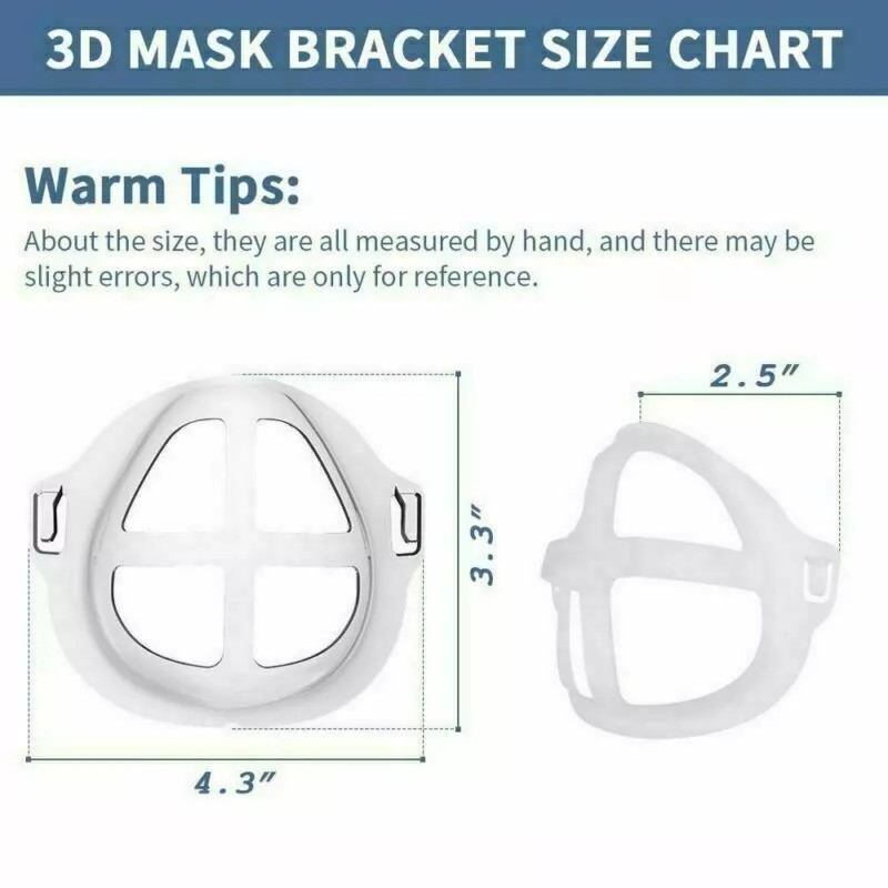 Unbranded 10PCS Face Mask Reusable Holder Inner Support Frame Silicone