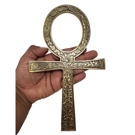 Solid Brass Ankh 9.75"~ Perfect for your Altar, Wall Décor, Gift Giving, Ritual needs. Made of 100% yellow brass quality product by New Age Imports, Inc.® (Brass Ankh 9.75")