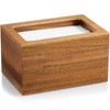 CMLKLZD Dryer Sheet Holder, Acacia Wood Laundry Sheets Container, Laundry