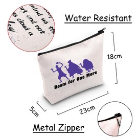 JXGZSO Funny Haunted House Gift Hitchhiking Ghosts Inspired Cosmetic Bag Room for One More Makeup Bag