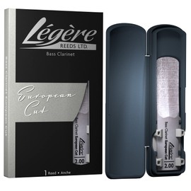 Légère Reeds - Bass Clarinet Reed, European Cut, Blade Thickness 2.00 (BCES2.00) - High-Quality Synthetic Woodwind Tube