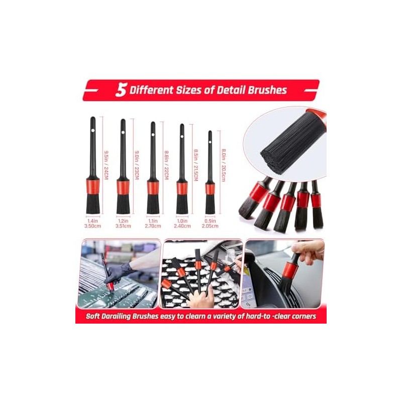 Kit de 39 piezas de limpieza de interiores, kit de