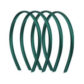Motique Accessories Thin Headbands for Women Solid Satin 4 Pack - Green