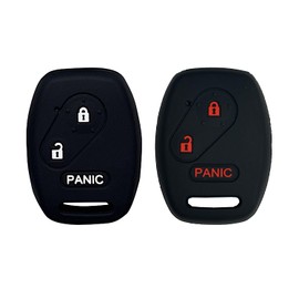 Key Fob Cover for Odyssey CRV: Remote Case Protector Fit for Honda Ridgeline CRV Fit Civic Pilot CRZ Odyssey 2004 to 2017 N5FS0084A CWTWB1U545 3248AS0084A 35111SVA305 OUCG8D380HA (Black+Black)