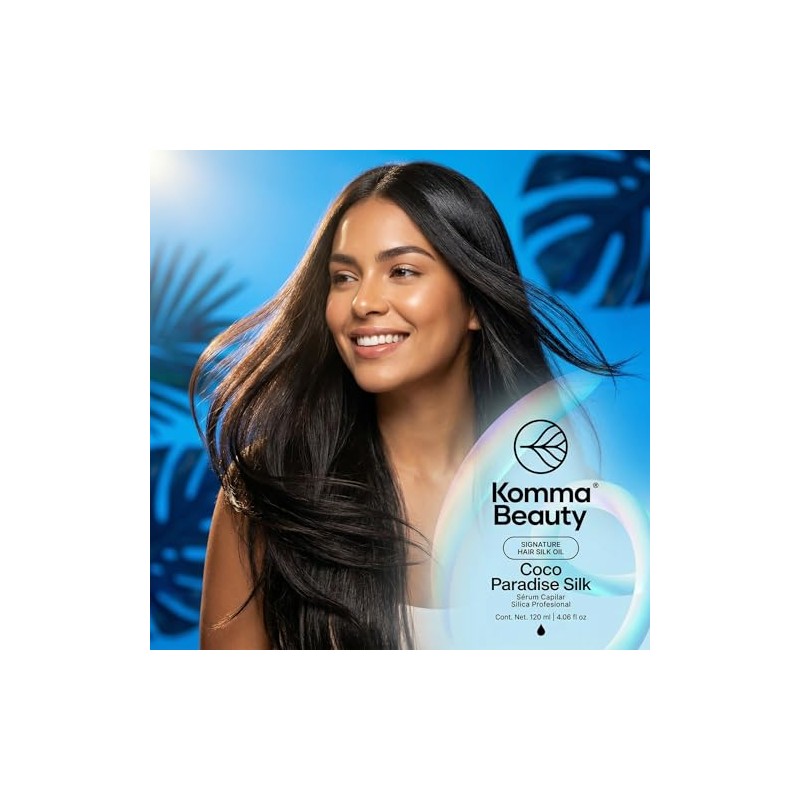 Komma Beauty Sílica Capilar Coco Paradise 30ml – Sérum Antifrizz