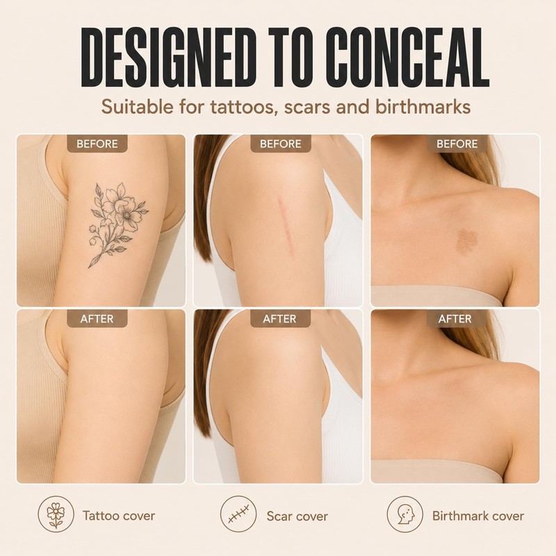 12 Pcs Breathable Second Skin Tape for Tattoo Cover -