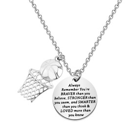 BNQL Basketball Pendant Necklace Basketball Lover Gifts Basketball Jewelry Gifts for Team Players Fans Inspirational Gifts (basketball necklace)