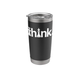 Chess Player Think Checkmate King Piece Strategy Game Board Stainless Steel Insulated Tumbler