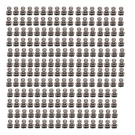 200 Sets Monk Rivet High Gloss 8x6mm Exquisite Workmanship Leather Chicago Screws Nail for DIY Clothing Bags Shoes Silver Black