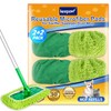 KEEPOW Reusable Microfiber Mop Pads Compatible with Swiffer Sweeper, 4