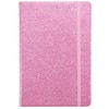 Yonavita Pink Glitter Notebook, 8.4"x 5.7", 200 Lined Pages, No