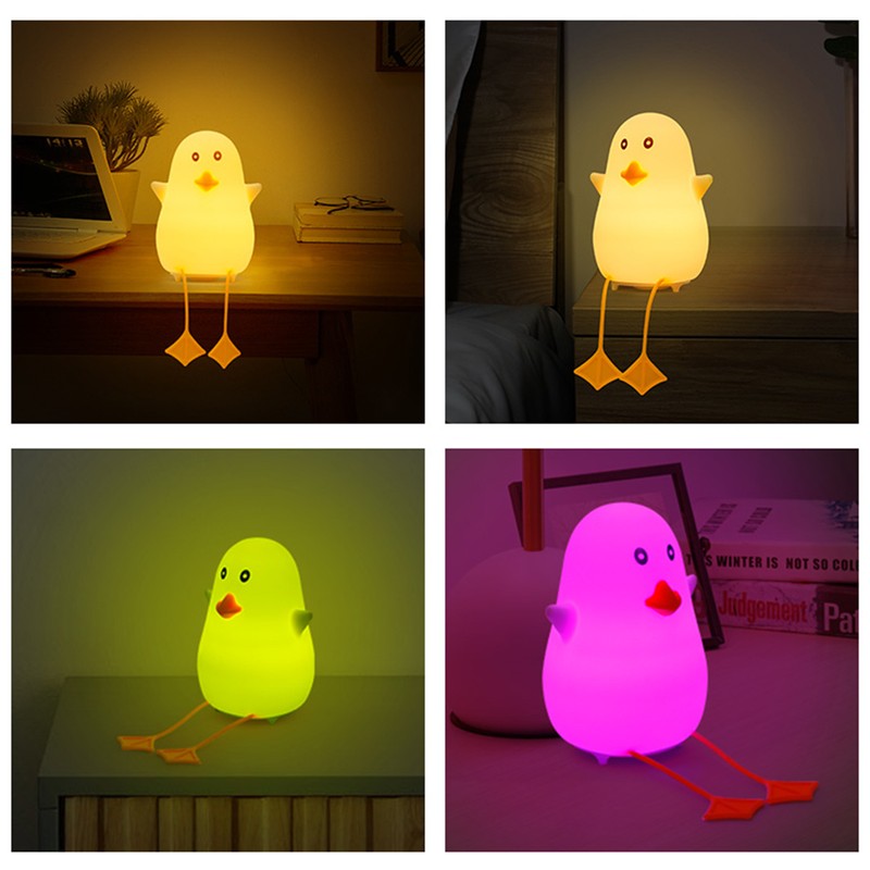 Duckling Night Light Sleep LED Light Night Lamp Soft Silicone