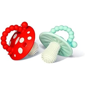 RAZBABY Mordedor de Silicona Suave para Bebés y Niños Mayores de 3 Meses. Chupete con Cerdas Masajeadoras para Aliviar la Dentición. Alivia las