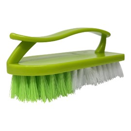 Hand Scrubbing Brush Cleaning Brush Stiff Bristle Household Scrub Carpet Kitchen Bathroom Washing Up Non-Slip Comfortable Grip Handle HTUK® (GREEN)