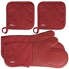 Klex Extra Long Silicone Oven Mitts and Pot Holders, 932°F