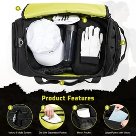 DULCE DOM Tactical Military Gym Duffle Bag, Rugged Fitness Bags for Men & Women, Weekender Travel Workout Camping or Laundry Sports Bag, Offering Spacious and Organized Storage with Shoe Compartment