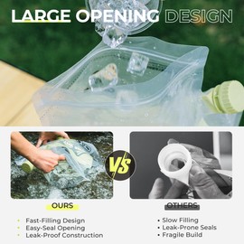 Alocs 2 Pack Collapsible Water Bottles Bag, 2.1Gallon Dual-Tap Water Storage Bag, BPA Free Water Container for Camping, Hiking and Emergency