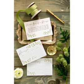 C.R. Gibson Q16-24814 Wedding Shower Recipe Cards and Invite Enclosure Cards, 40pcs, White