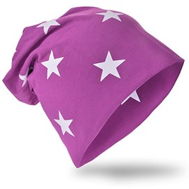 Unisex Baby Jersey Slouch Beanie Children's Hat With Rhinestone Star Cotton Trend -