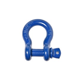 Hi-Gear 1 Pack Blue Rigging 5/8" Bow Shackles D Ring Rugged 13 Ton 28,600 Lbs Breaking Strength, WLL 3.25 Ton 7000 lbs w 3/4'' Pin Clevis Screw Heavy Duty for Auto SUV Anchor ATV UTV Recovery