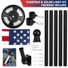 Delux American Flag with Pole and Solar Light Kit, 6