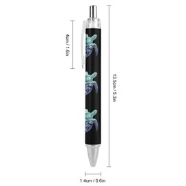 Ocean Life Sea Turtle Retractable Ballpoint Pen 0.5mm Bold Point Blue Ink Pens Premium Quality Writing Instrument 4 PCS