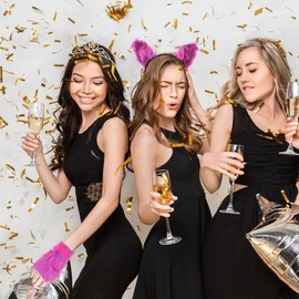 KESYOO Disfraz de Gato Adulto Disfraz Peludo Cola De Guante De Diadema Con Orejas De Gato De Peluche Diadema y Cola De Cola De Gato Peludo Diadema Con Orejas De Felpa Accesorios Púrpura Navidad