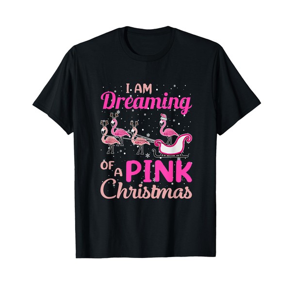 I Am Dreaming Of A Xmas With Pink Christmas Flamingo