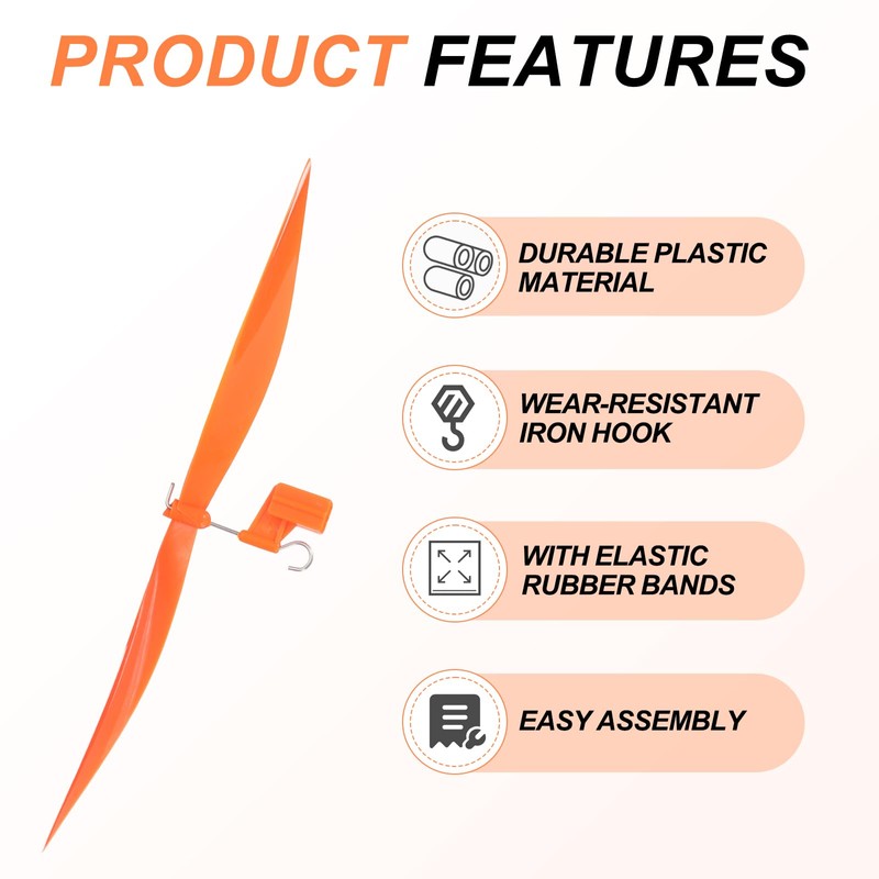 sourcing map Plastic Propeller, Propeller Props Blade with Rubber Band