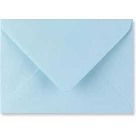C5 (162x229mm) Coloured Envelopes Perfect for A5 Christmas Cards, Greeting Cards, Wedding Invitations, Crafts and Many More - Pack of 15 envelopes (Pastel Blue)