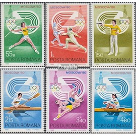 Prophila Collection Romania 3733-3738 (Complete Edition) Stamped 1980 Summer Olympics (Stamps for Collectors) Martial Arts (Boxing/Fencing/Wrestling/Karate …)
