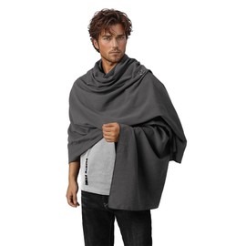 Heyigrow Shawl Scarf Vikings Cosplay Mens Medieval Neck Hooded Cape Women Retro Costume Cotton Renaissance Cloak for Party, Gray, Grey