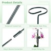 6 Pack Plant Support Stakes with 24 Fixing Clips, 12
